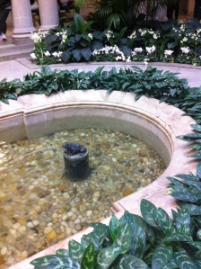 Frog fountain at the Frick